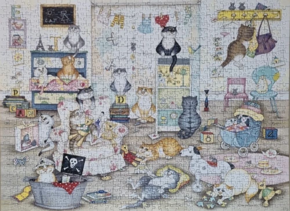 Crazy Cats …. in the Playroom - Ravensburger puzzle collectible [Barcode 4005556195282] - Main Image 3