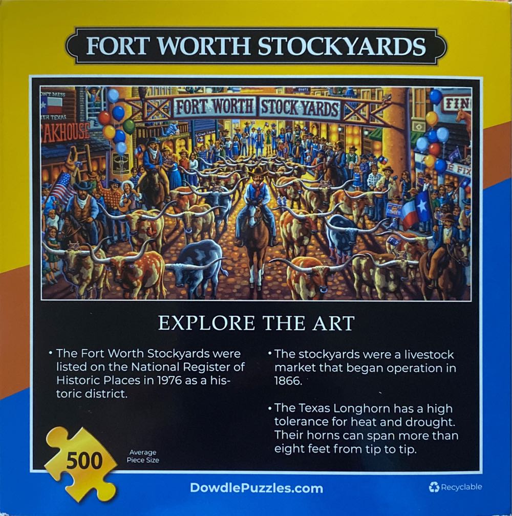 Fort Worth Stockyards - Dowdle puzzle collectible [Barcode 671095205412] - Main Image 2
