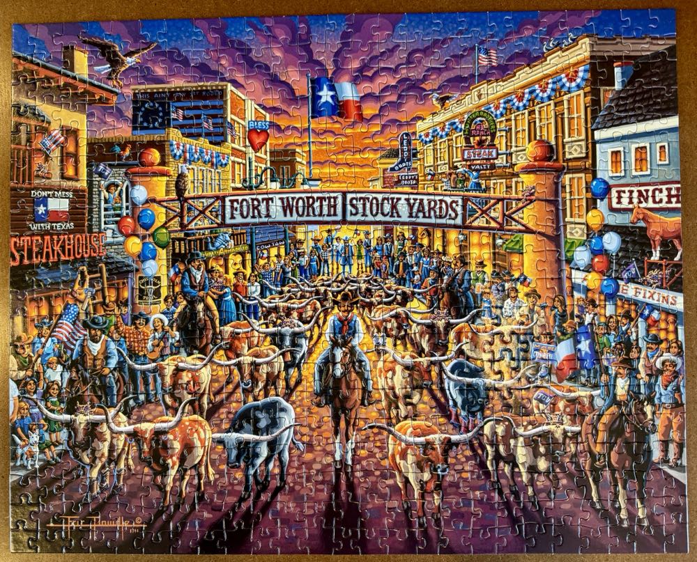Fort Worth Stockyards - Dowdle puzzle collectible [Barcode 671095205412] - Main Image 3