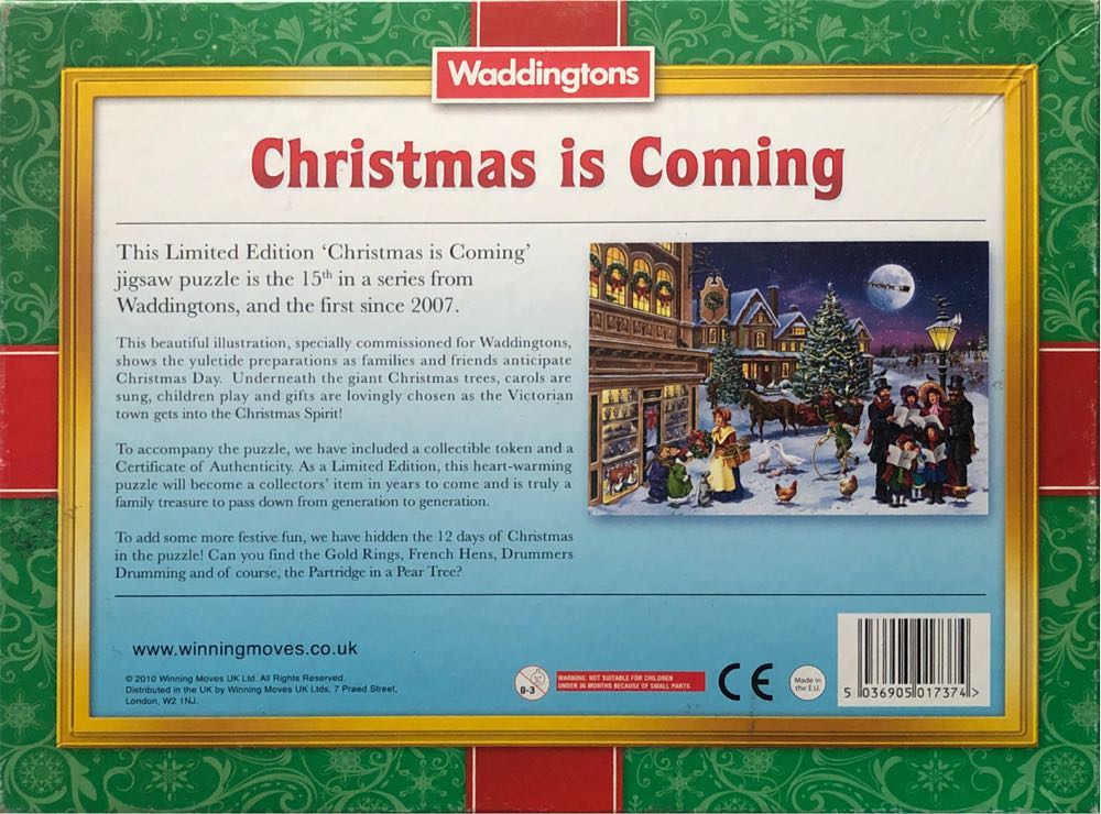 Christmas Is Coming - Waddingtons puzzle collectible [Barcode 5036905017374] - Main Image 3