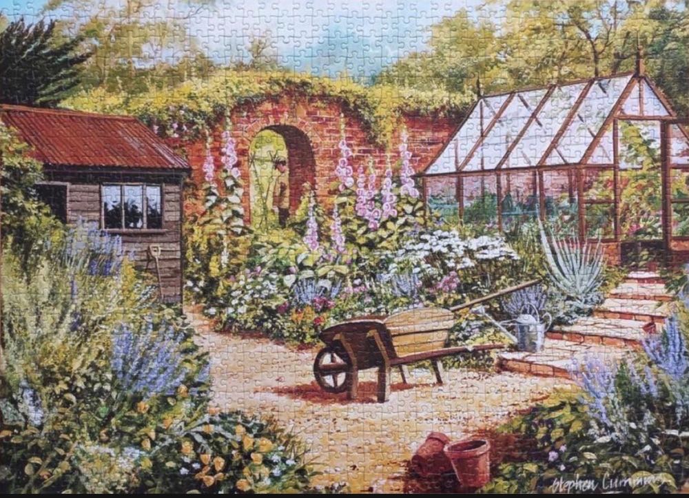 Garden Cuntry Country Garden Watching The Flowers Grow - Falcon de luxe puzzle collectible [Barcode 8710126157053] - Main Image 3