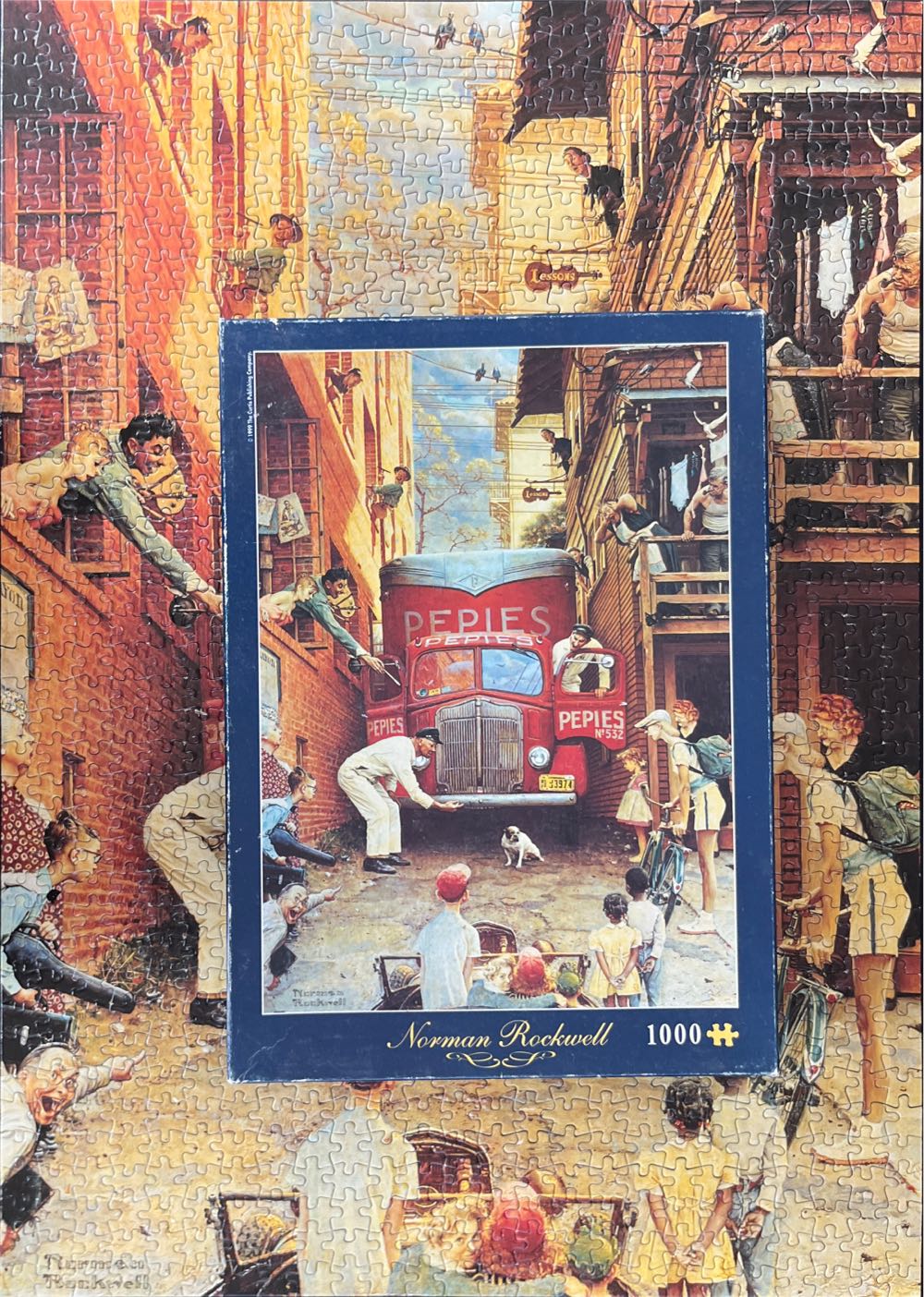 Traffic Conditions / Road Block - Norman Rockwell puzzle collectible [Barcode 8410446711842] - Main Image 4