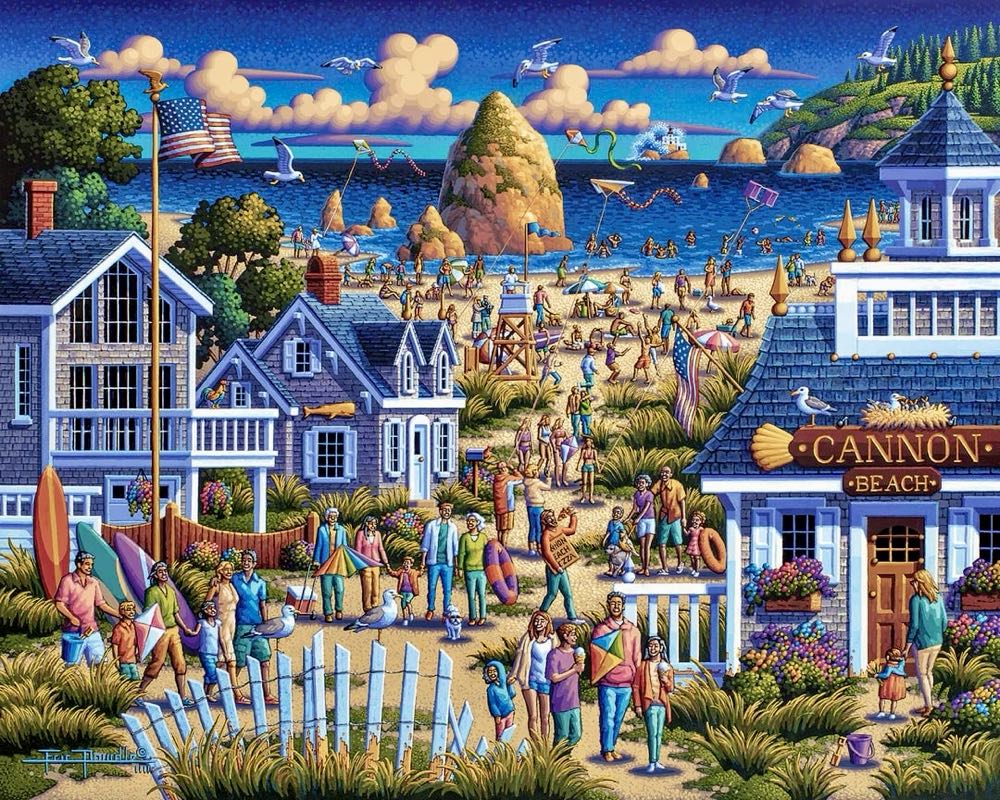 Cannon Beach (V)🧩 - Dowdle puzzle collectible [Barcode 671095405393] - Main Image 2