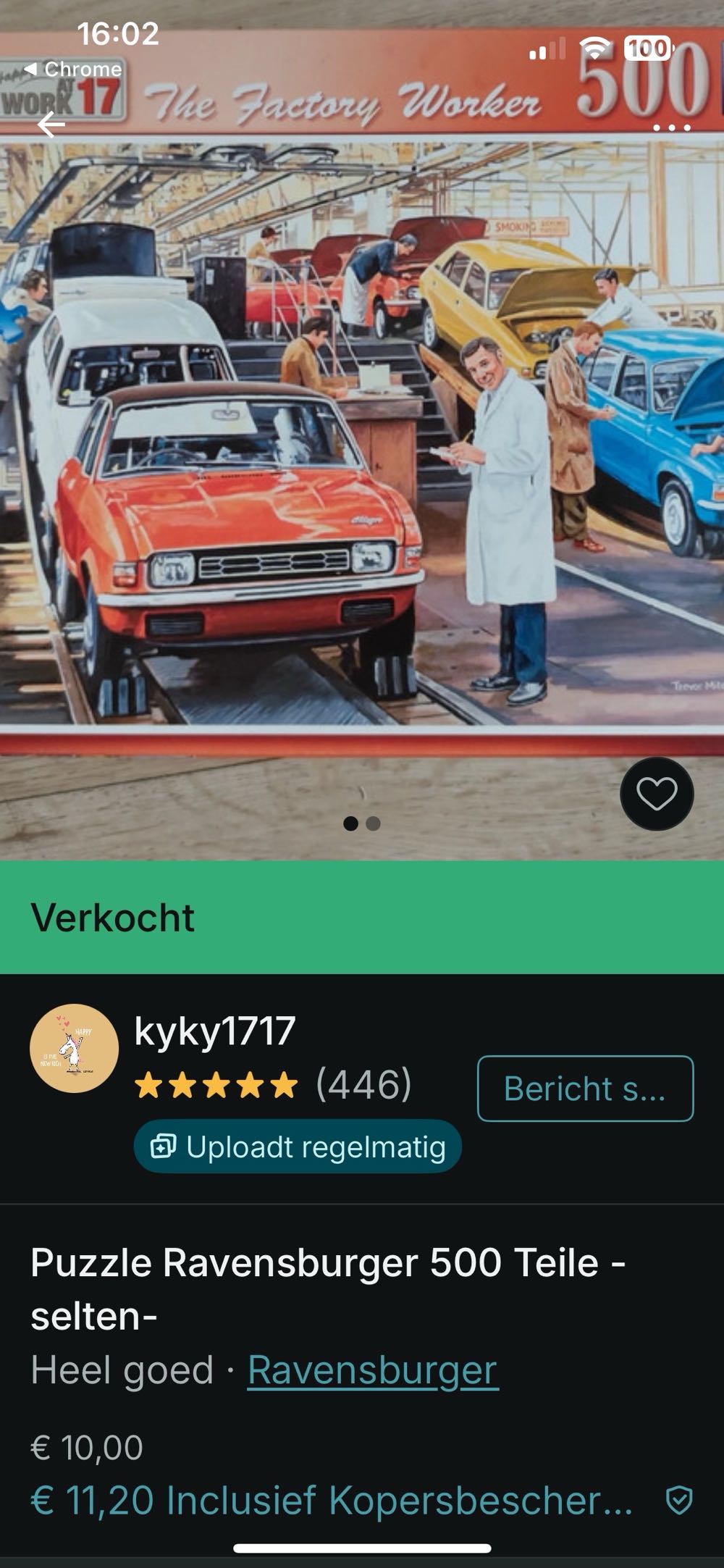 At Work: The Factory Worker - Ravensburger puzzle collectible [Barcode 4005556148172] - Main Image 4