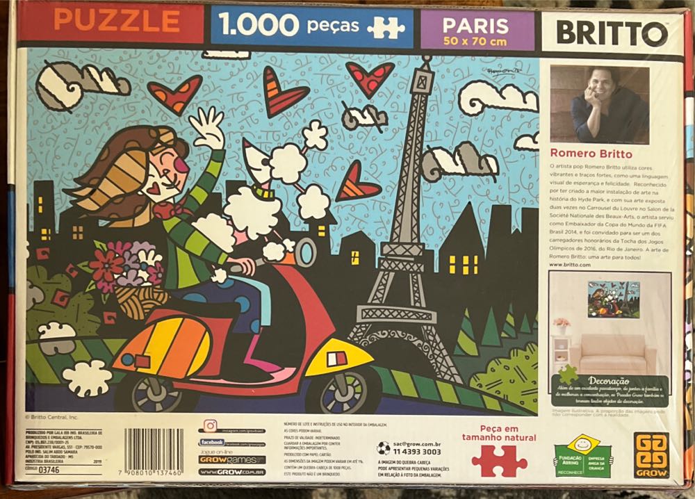 Britto - Paris - Grow puzzle collectible [Barcode 7908010137460] - Main Image 2
