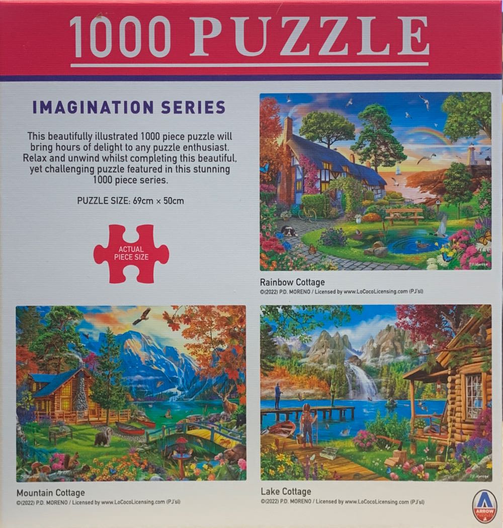 Imagination Series: P. D. Moreno - Lake Cottage - Arrow Puzzles puzzle collectible [Barcode 9317762189302] - Main Image 2