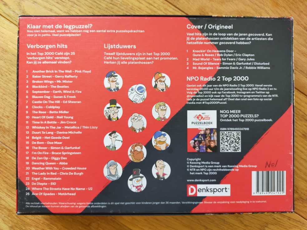 Top 2000. NPO Radio 2 - Denksport puzzle collectible [Barcode 9789493247925] - Main Image 3