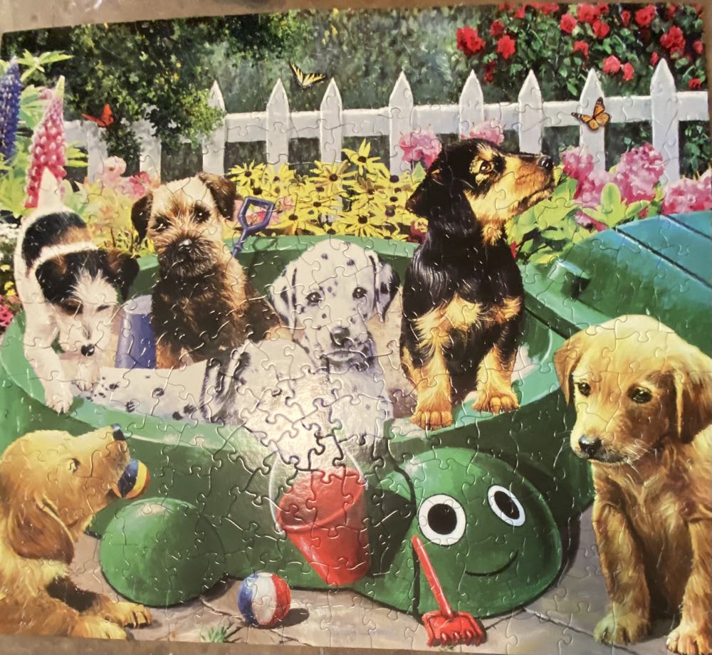 Puppy Nursery - SunsOut puzzle collectible [Barcode 796780138032] - Main Image 2