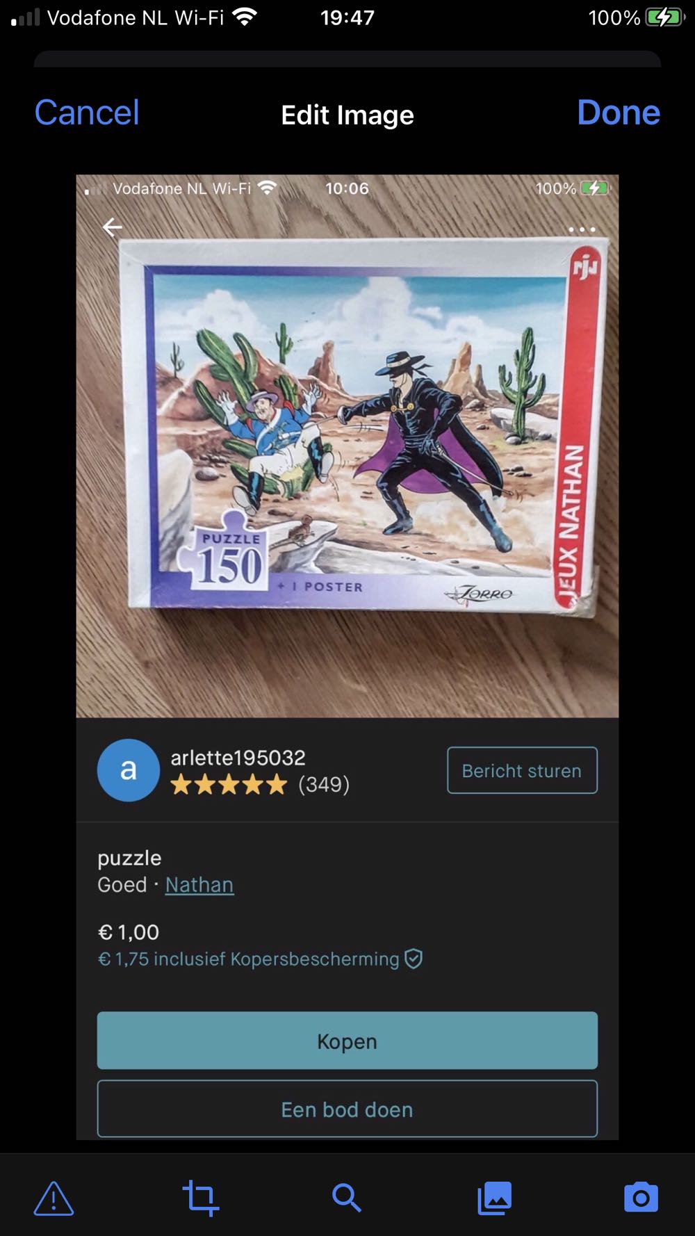 Zorro Le Combat 🟦 - Ravensburger/Nathan puzzle collectible [Barcode 3254775557307] - Main Image 2