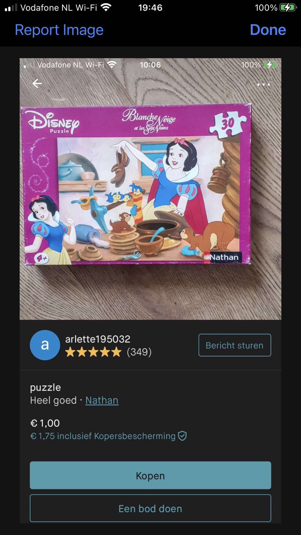 Disney’s Snow White NMOL - Ravensburger/Nathan puzzle collectible - Main Image 2