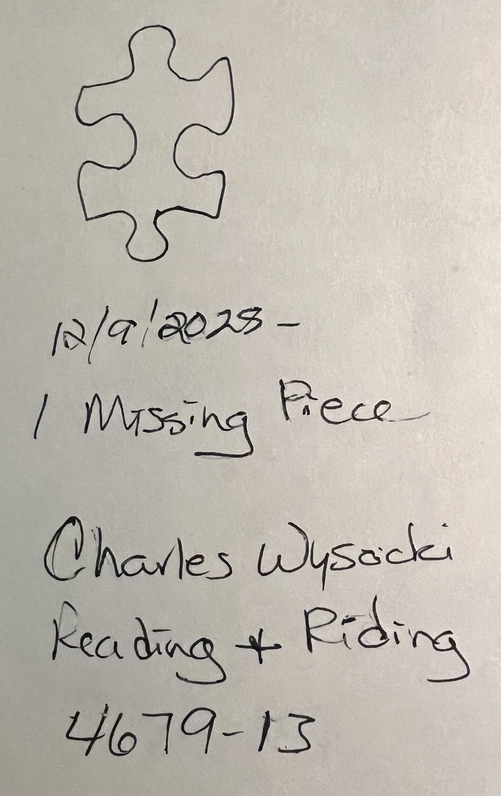 Reading and Riding - MB Puzzle puzzle collectible [Barcode 032244046797] - Main Image 3