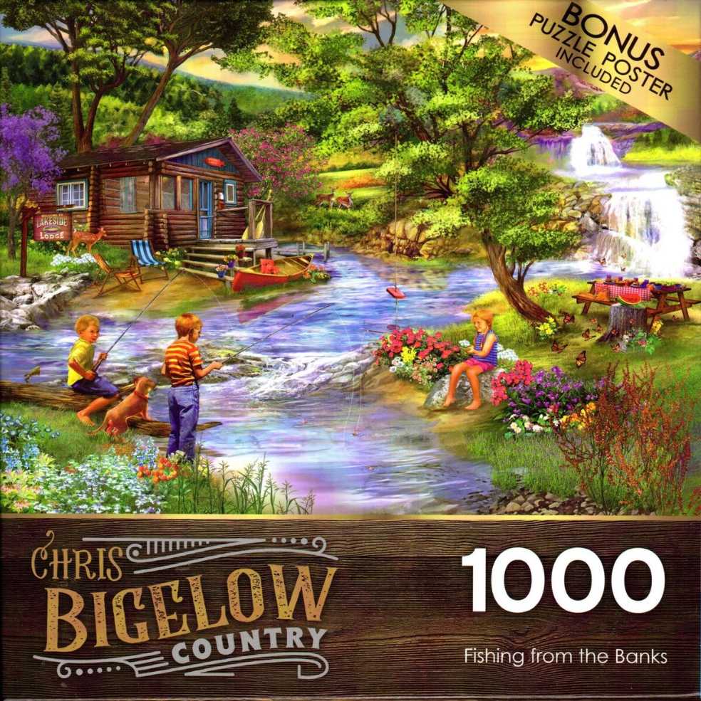 Fishing From The Banks - Roseart puzzle collectible [Barcode 4895145435499] - Main Image 2