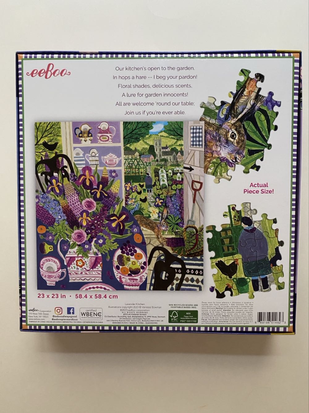 Lavender Kitchen - Eeboo puzzle collectible [Barcode 689196514623] - Main Image 2