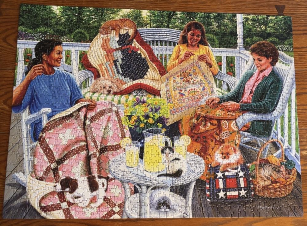 Back Porch - SunsOut puzzle collectible [Barcode 796780458819] - Main Image 2