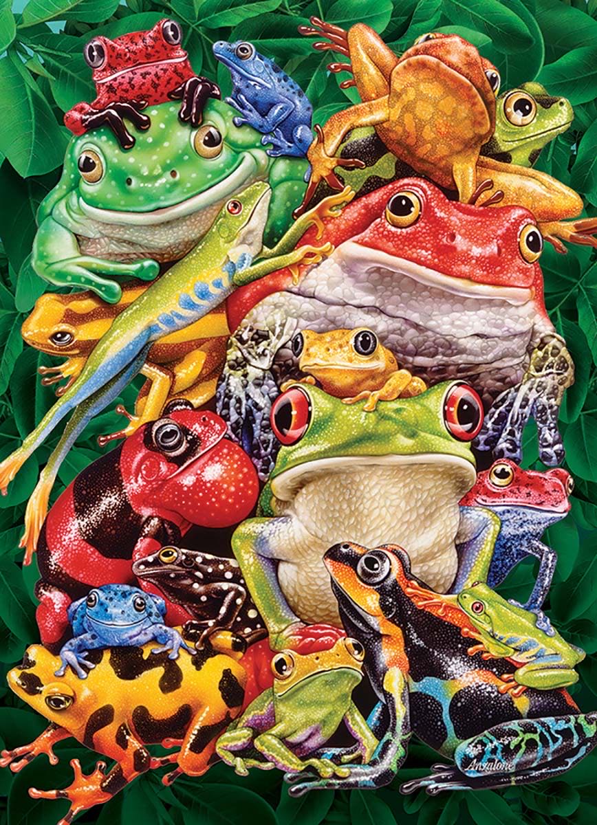 Frog Business - Cobble Hill Puzzle Company puzzle collectible [Barcode 625012401869] - Main Image 2