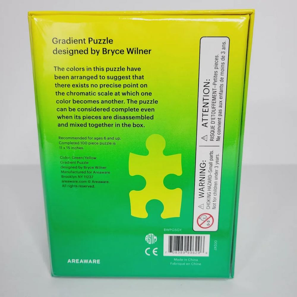 Gradient Jigsaw Yellow To Green - Areaware 🇺🇸 puzzle collectible [Barcode 708389996296] - Main Image 3