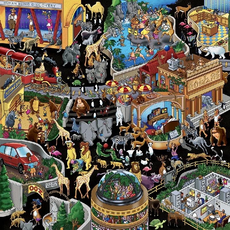 Tooniverse : Backwards Zoo©️ - Ceaco puzzle collectible [Barcode 021081023573] - Main Image 2