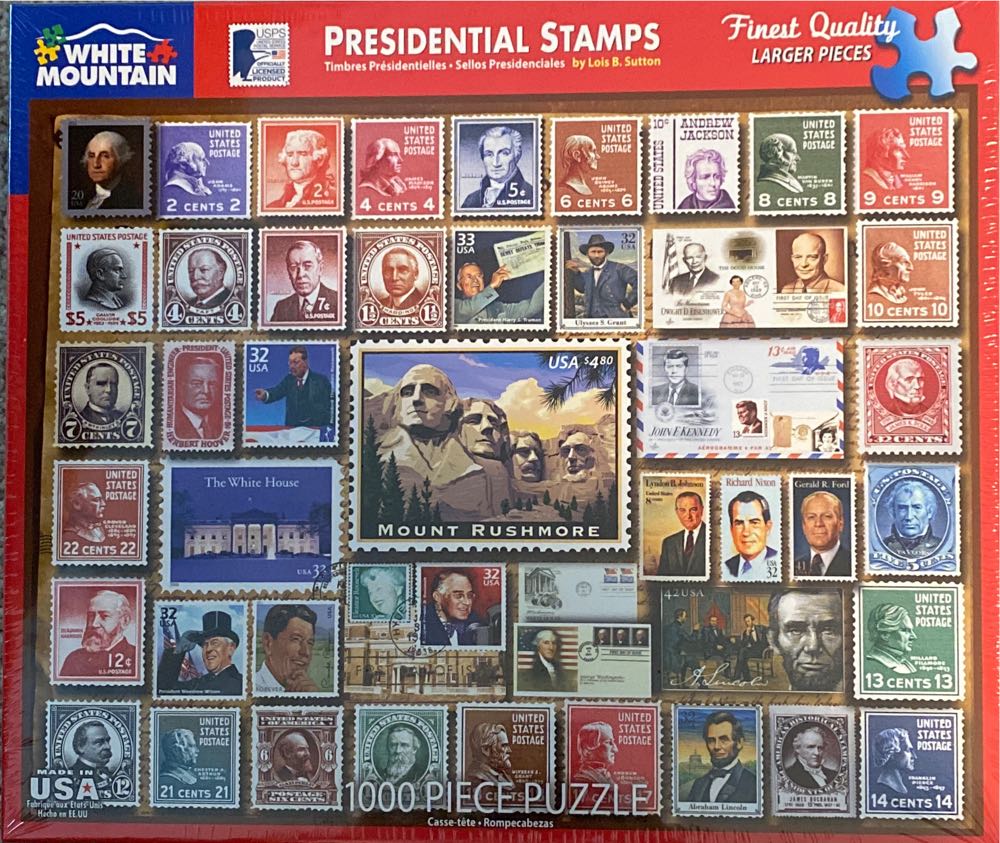 Presidential Stamps - White Mountain puzzle collectible [Barcode 724819259083] - Main Image 1