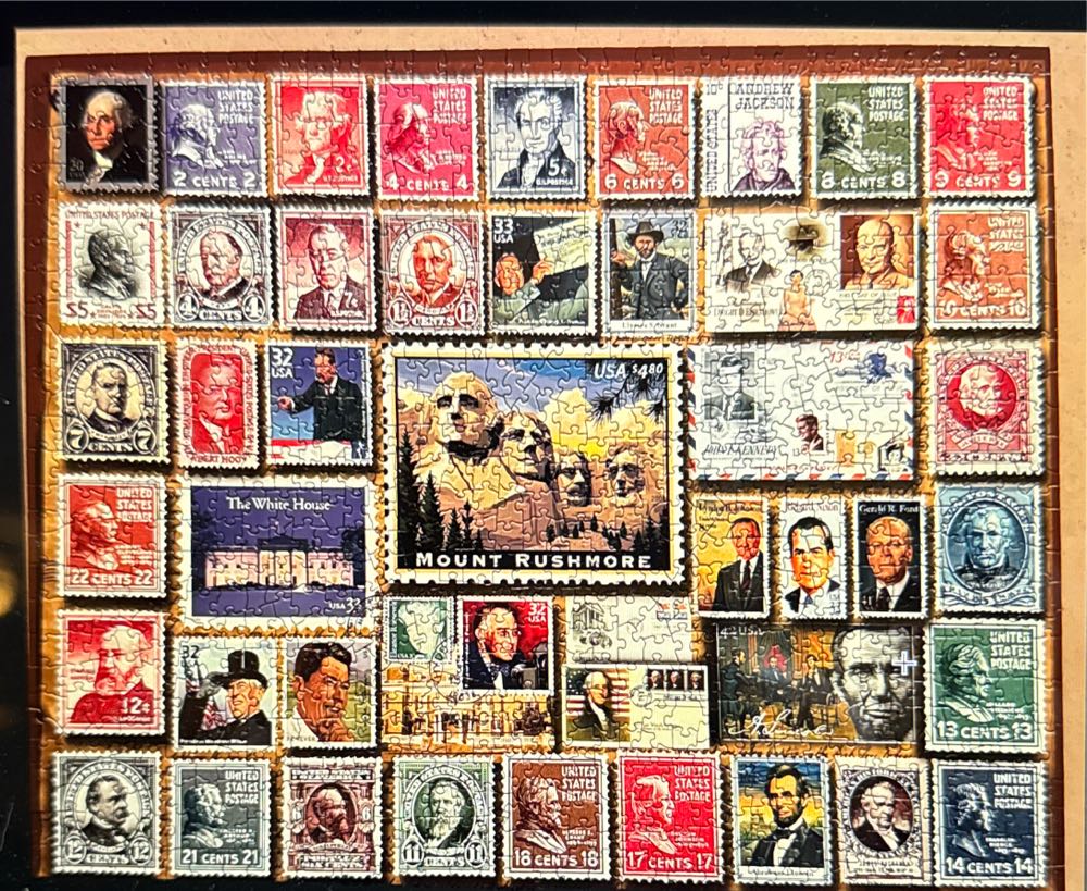Presidential Stamps - White Mountain puzzle collectible [Barcode 724819259083] - Main Image 2