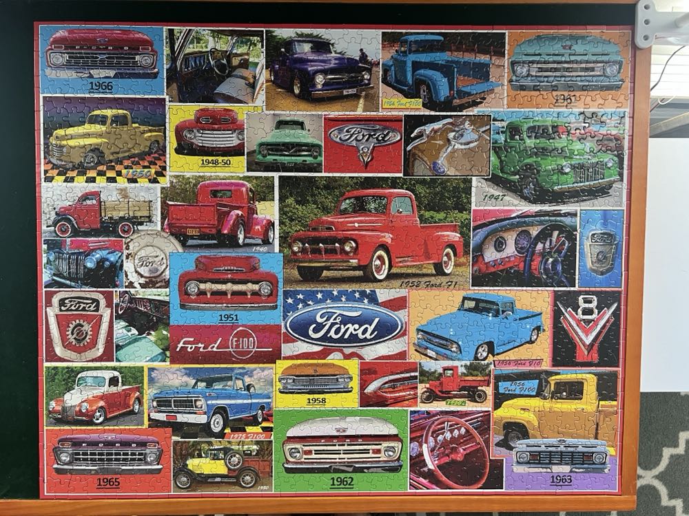 Classic Ford Pickups  - White Mountain puzzle collectible [Barcode 724819261475] - Main Image 2