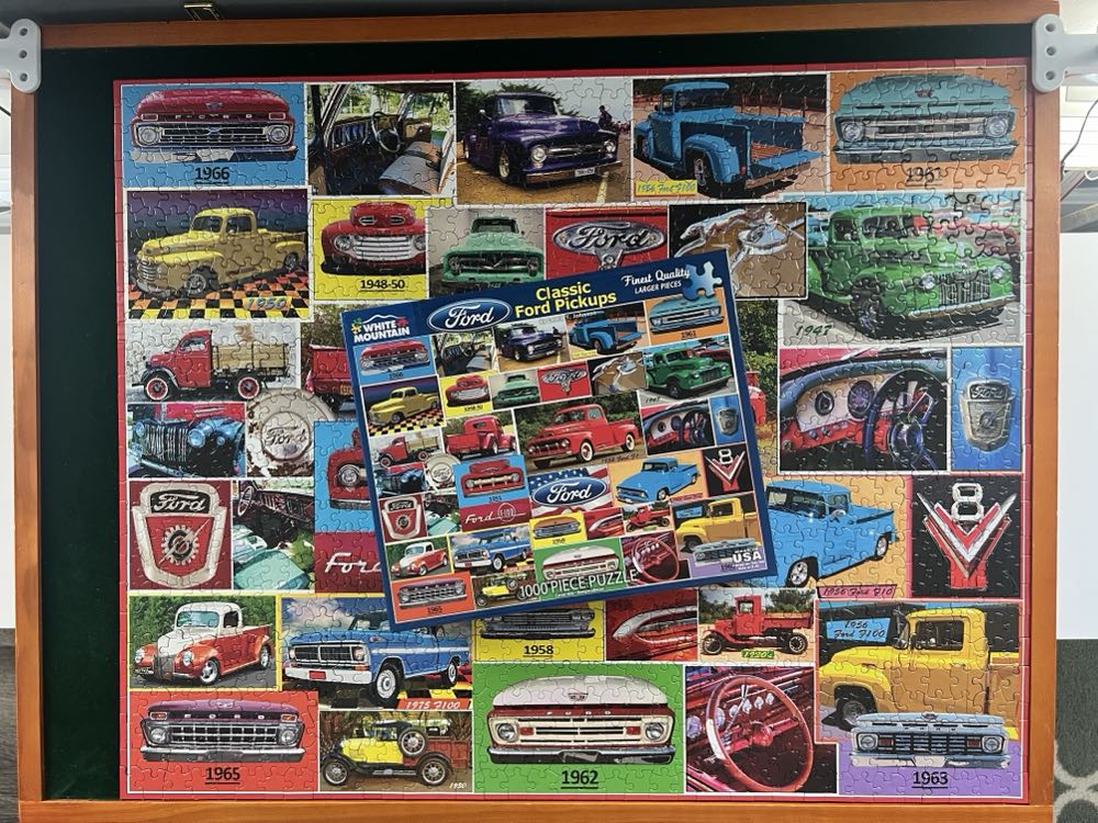 Classic Ford Pickups  - White Mountain puzzle collectible [Barcode 724819261475] - Main Image 3