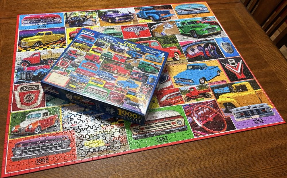 Classic Ford Pickups  - White Mountain puzzle collectible [Barcode 724819261475] - Main Image 4