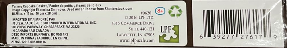 Yummy Cupcake Basket - LPF Ltd. puzzle collectible [Barcode 639277276179] - Main Image 3