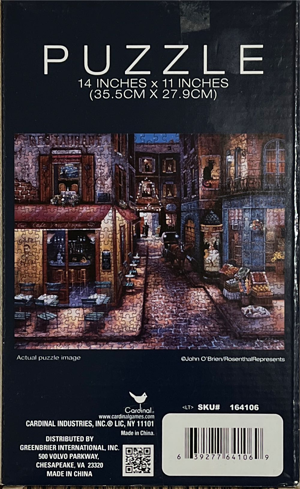 Cafe Alley In Paris - Cardinal puzzle collectible [Barcode 639277641069] - Main Image 2