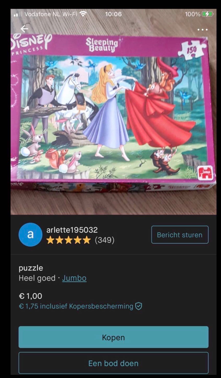 Sleeping Beauty🟦 - Jumbo puzzle collectible [Barcode 8710126007792] - Main Image 2