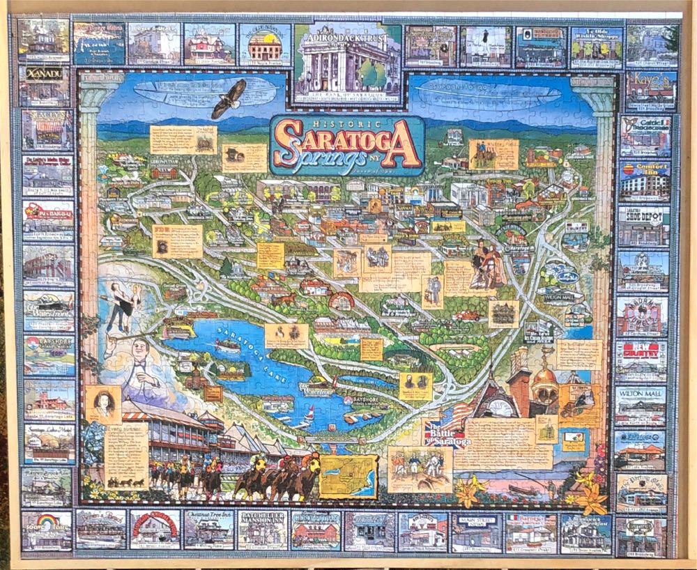 Historic Saratoga Springs NY-NIB - White Mountain Puzzles puzzle collectible [Barcode 724819247325] - Main Image 2