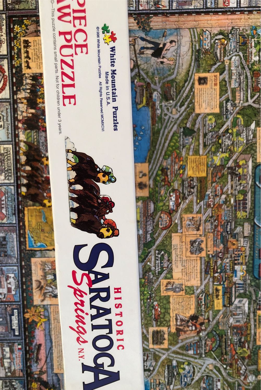Historic Saratoga Springs NY-NIB - White Mountain Puzzles puzzle collectible [Barcode 724819247325] - Main Image 3