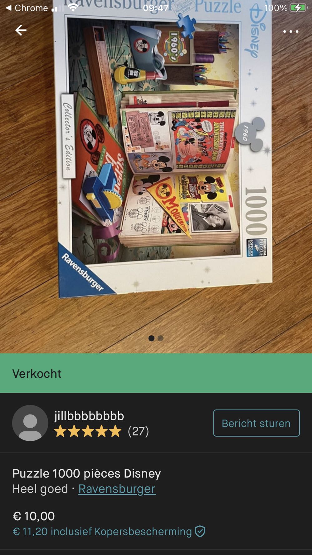 Mickey Anniversary 1960 - Ravensburger puzzle collectible [Barcode 4005556175857] - Main Image 3