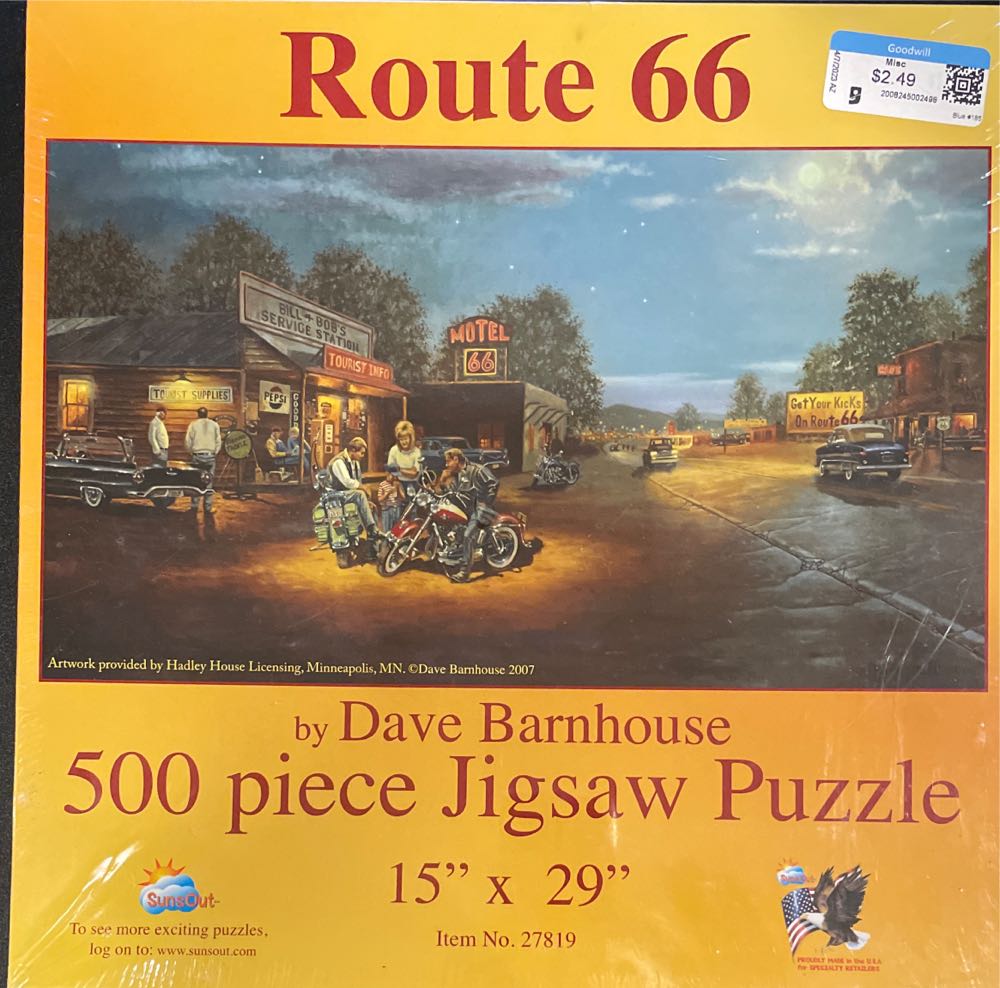 Route 66 - SunsOut puzzle collectible [Barcode 796780278196] - Main Image 2