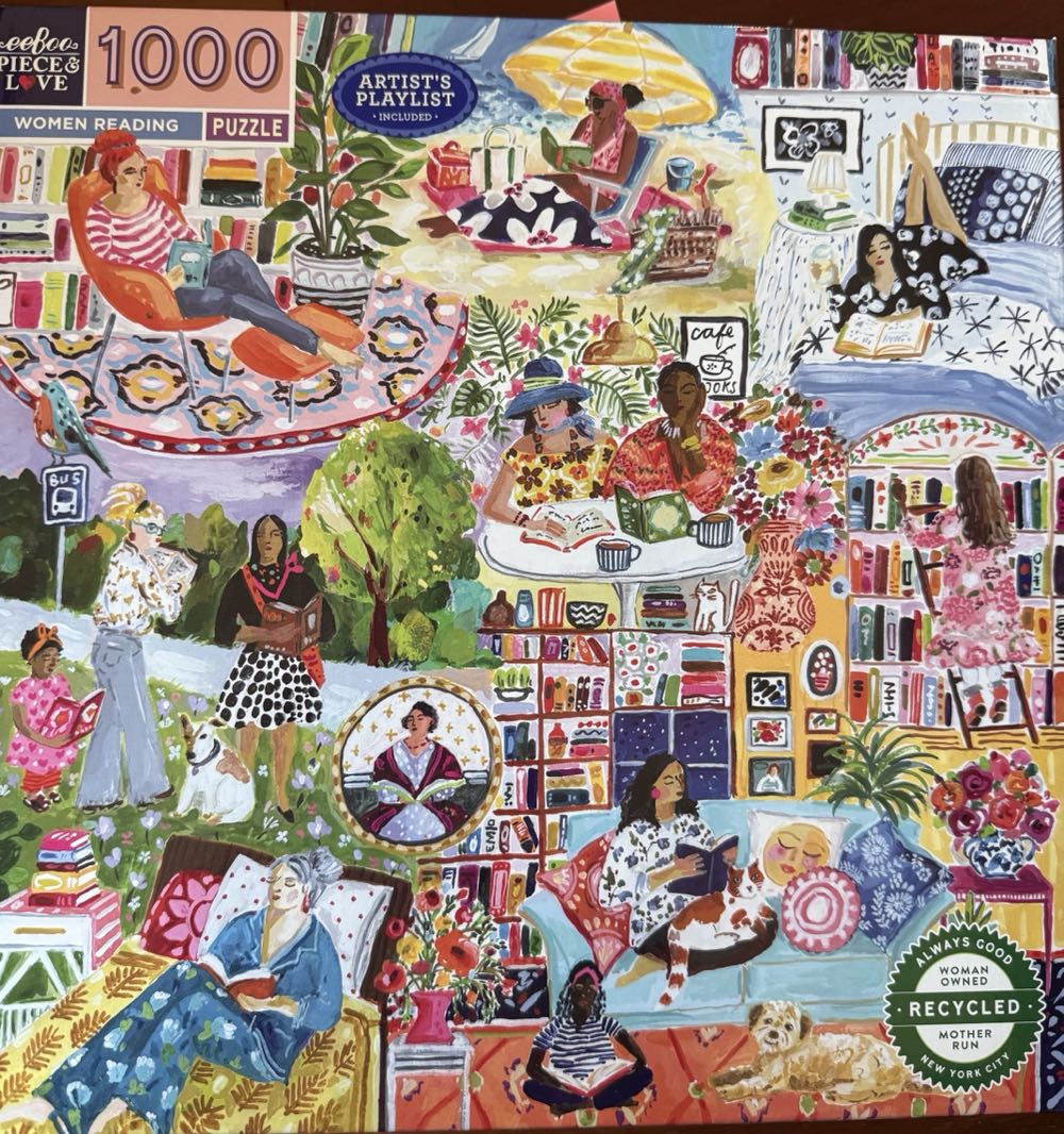 Women Reading - eeBoo Puzzles puzzle collectible [Barcode 689196514463] - Main Image 4