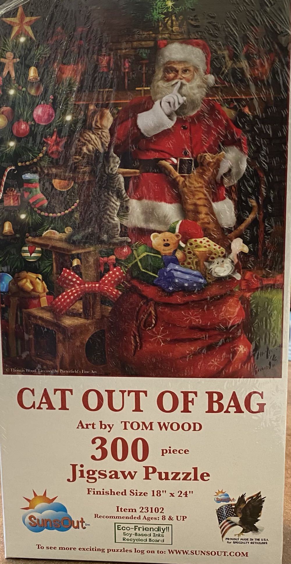 Cat Out Of The Bag - SunsOut puzzle collectible [Barcode 796780231023] - Main Image 2