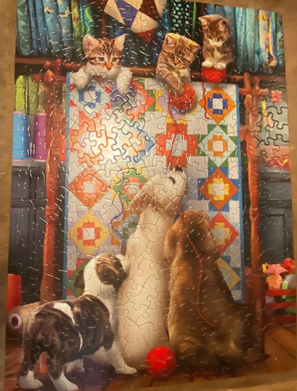 Kitty High Jinks - SunsOut puzzle collectible [Barcode 796780289741] - Main Image 2