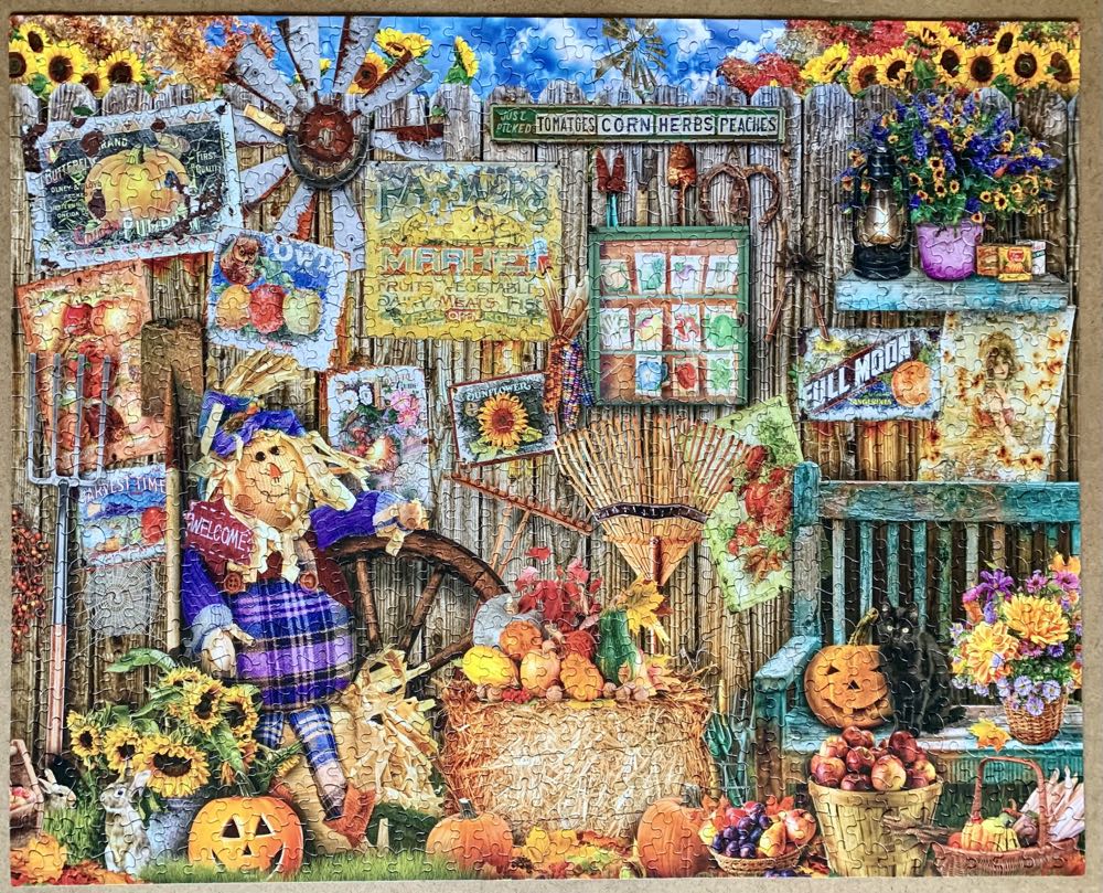 Autumn Garden Shop Bins - White Mountain puzzle collectible [Barcode 724819266685] - Main Image 2