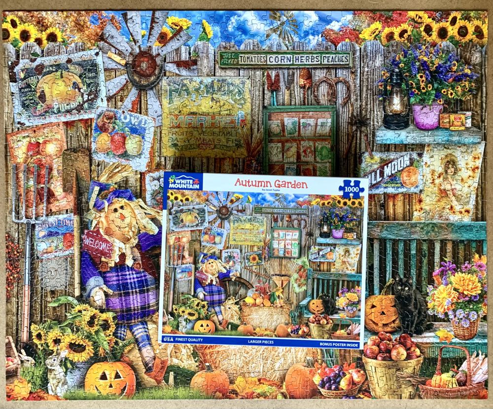 Autumn Garden Shop Bins - White Mountain puzzle collectible [Barcode 724819266685] - Main Image 3