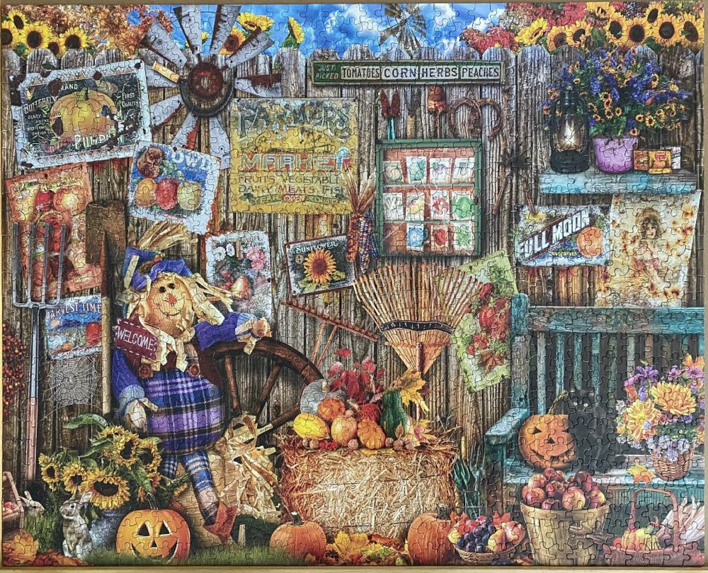 Autumn Garden Shop Bins - White Mountain puzzle collectible [Barcode 724819266685] - Main Image 4