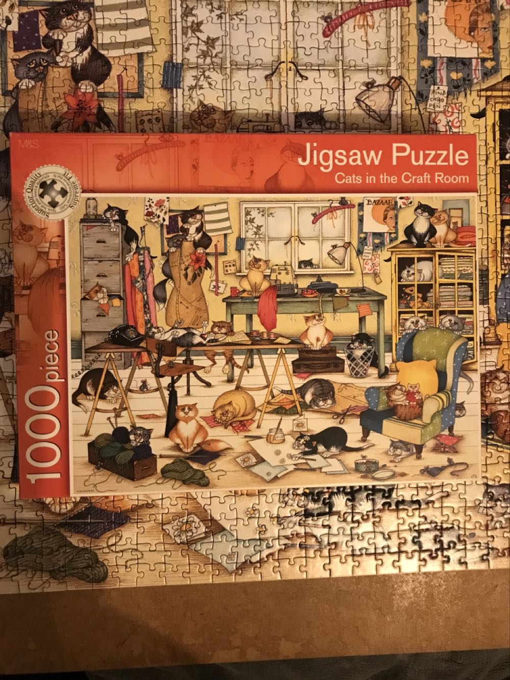 Cats In The Craft Room - M&S puzzle collectible [Barcode 09758636] - Main Image 2