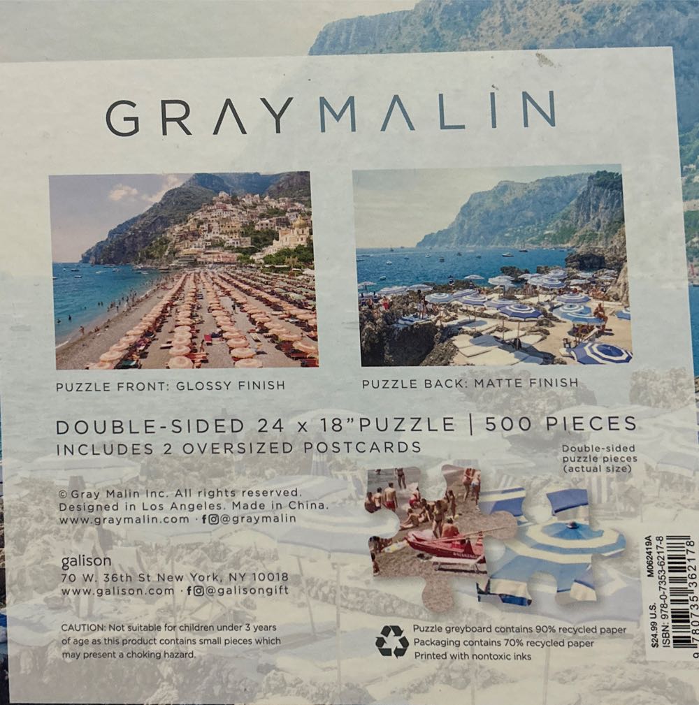 Double Sided - Grey Malin puzzle collectible [Barcode 9780735362178] - Main Image 2