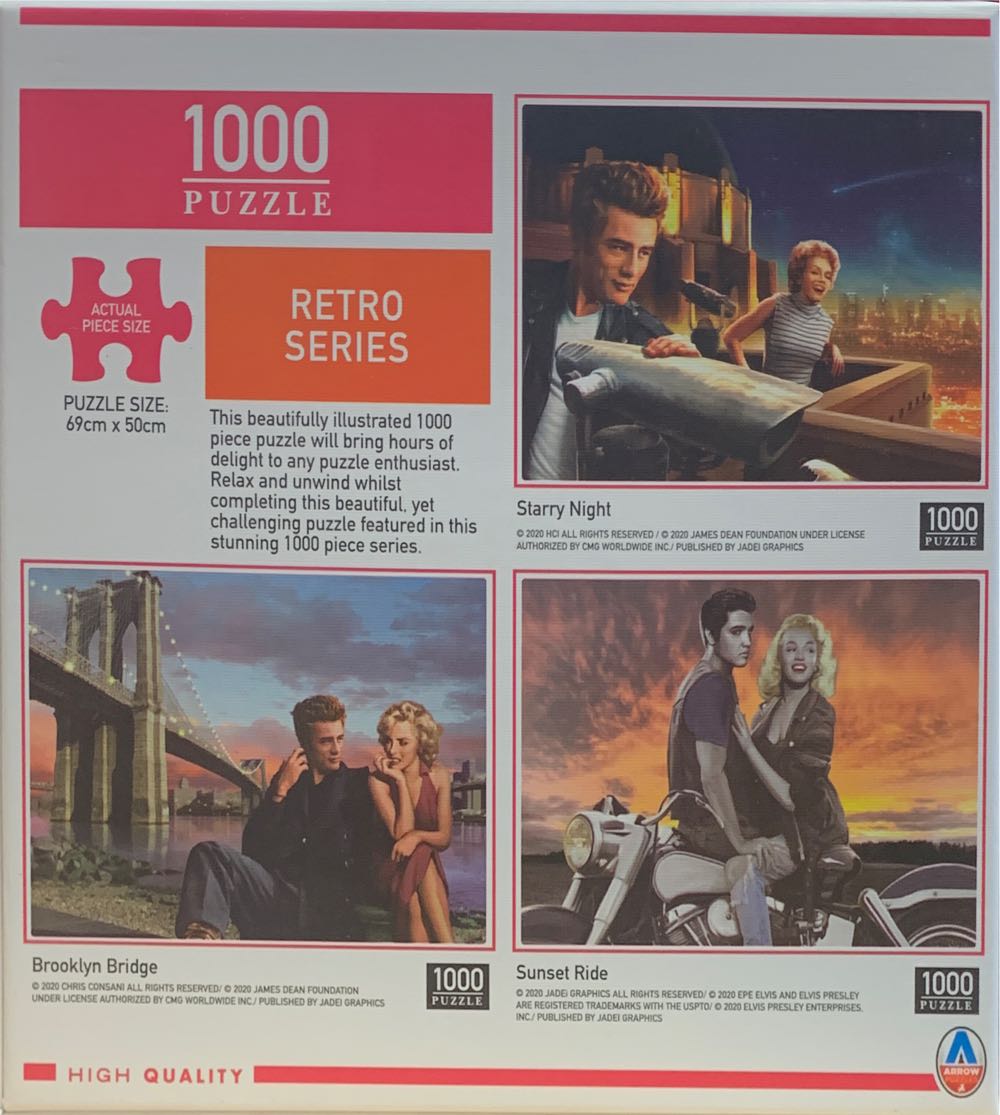 Retro Series: Jadei Graphics - Sunset Ride - Arrow Puzzles puzzle collectible [Barcode 9317762187315] - Main Image 2