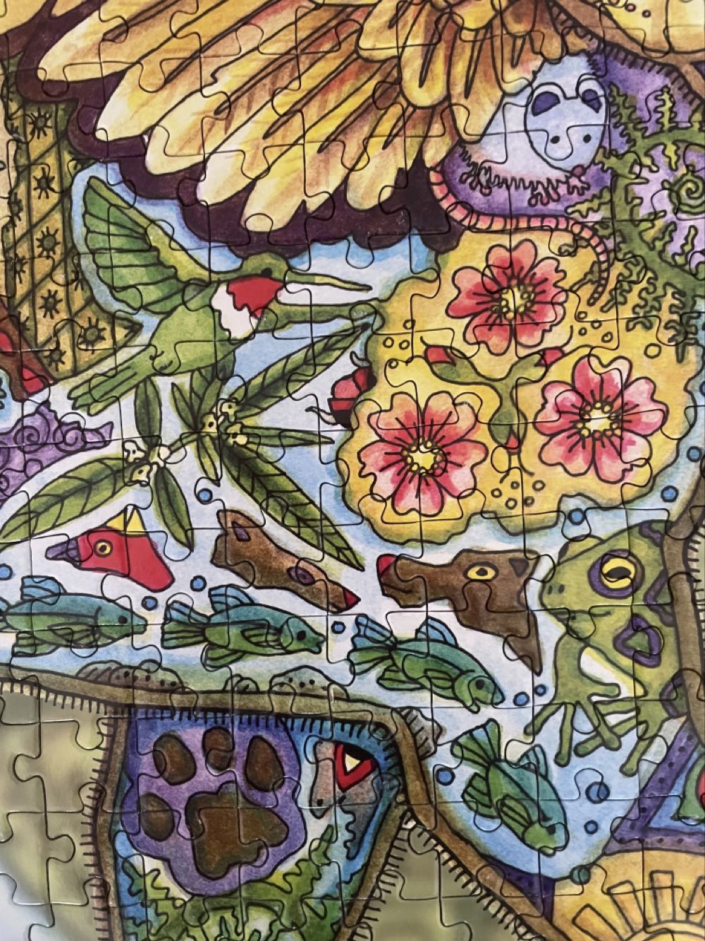 Cougar - Indigenous Art Puzzle puzzle collectible [Barcode 772665280010] - Main Image 3