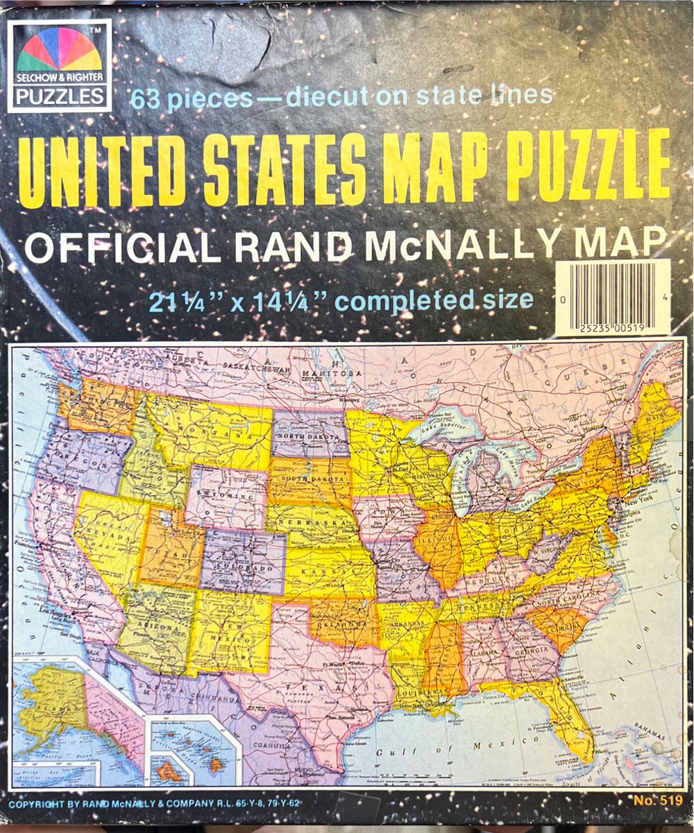 United States Map - Rand Mcnally puzzle collectible [Barcode 025235005194] - Main Image 2