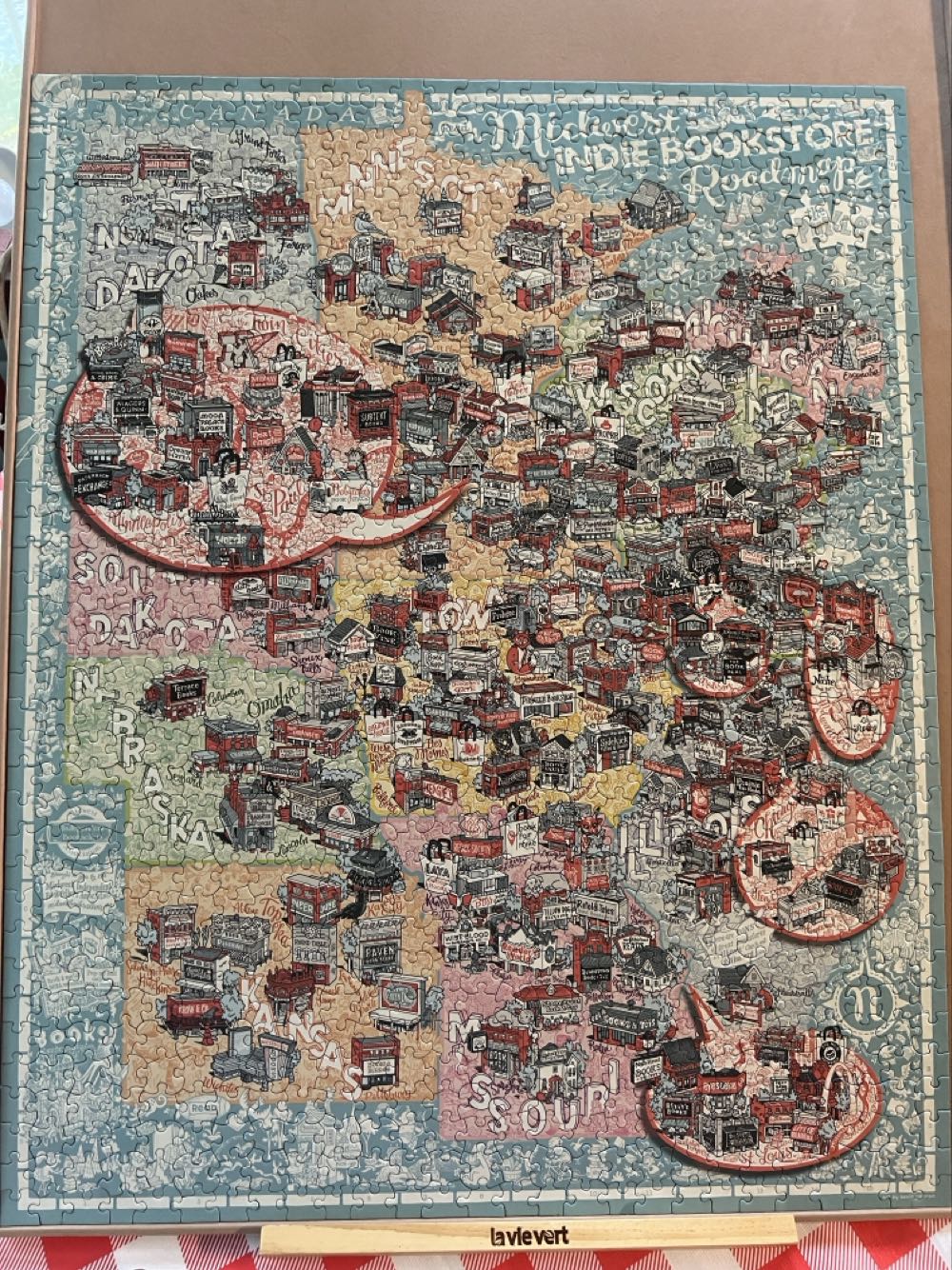 Midwest Indie Bookstore Roadmap - Puzzle Twist puzzle collectible [Barcode 614399101851] - Main Image 2