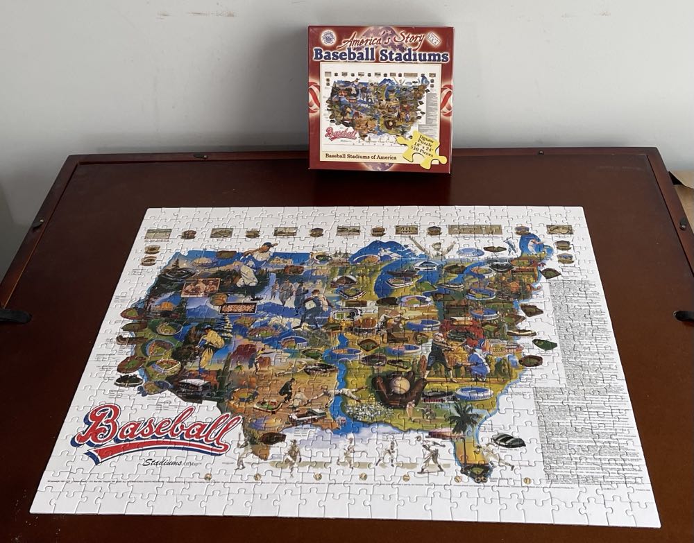 America’s Story Baseball Stadiums Of America 550 Piece Jigsaw 18”x24” New 18” X 24” Map Sealed - Channel Craft puzzle collectible [Barcode 746887151489] - Main Image 2