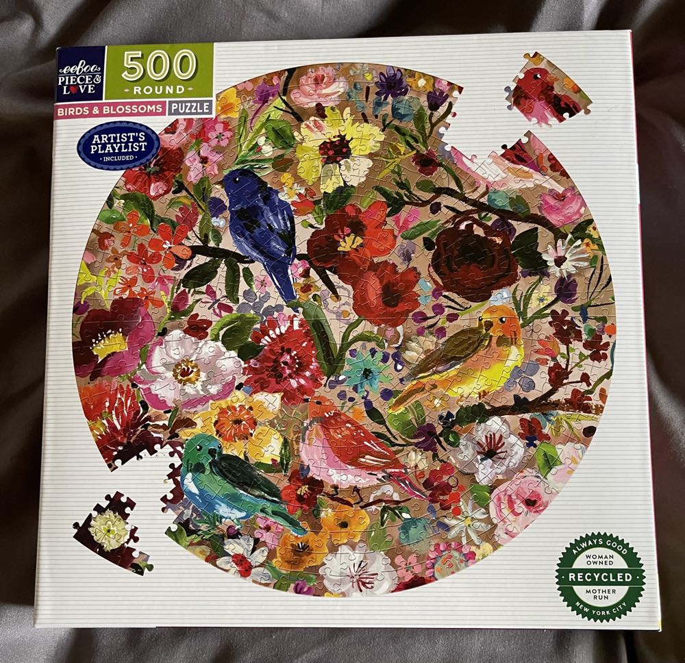 Birds & Blossoms - eeBoo 🇺🇸 puzzle collectible [Barcode 689196514319] - Main Image 2
