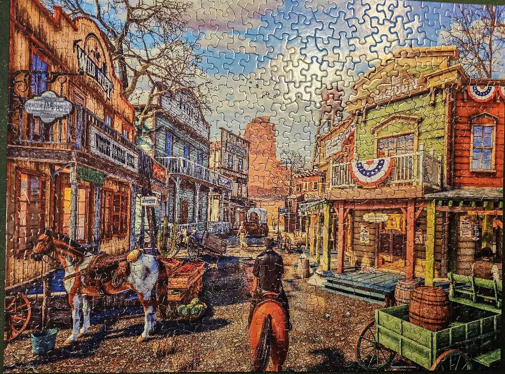 Old Western Town - Springbok puzzle collectible [Barcode 091683016587] - Main Image 2
