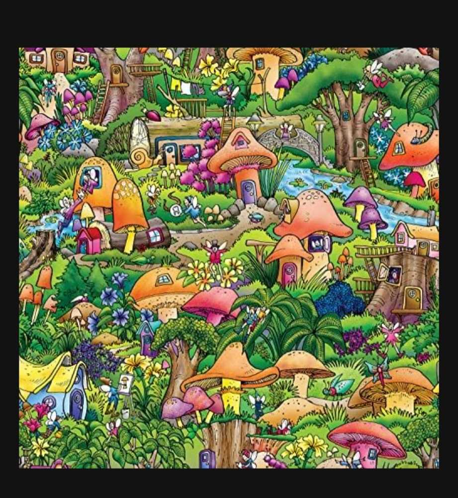 Fairytale Mushroom Forest - Springbok puzzle collectible [Barcode 091683025442] - Main Image 3