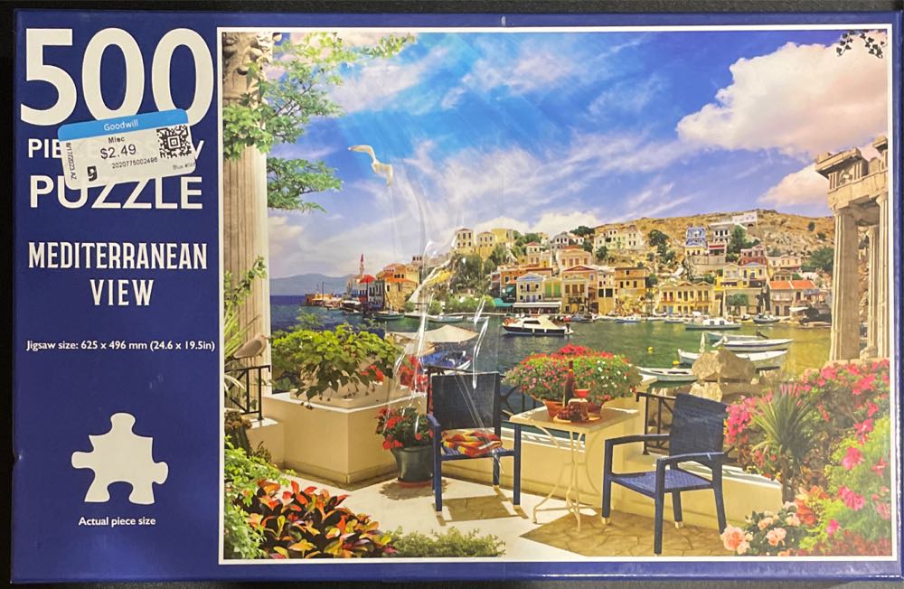 Mediterranean View Puzzle | 500 Pieces Puzzles For Adults | Jigsaw Puzzles For Adults Teens Kids Family By Page Publications - Page Publications 🇺🇸 puzzle collectible [Barcode 9781648330988] - Main Image 2